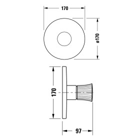 Duravit White Tulip Einhebel-Brausemischer Unterputz, ohne Umstellventil