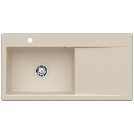 Villeroy & Boch Subway Style 60 Einbauspüle, Ablaufgarnitur mit Handbetätigung, Becken links