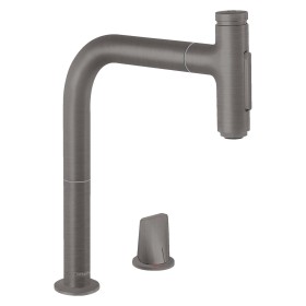 hansgrohe Metris Select M71 2-Loch Einhebel-Küchenmischer 200, Ausziehbrause, 2jet, sBox