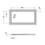 Duravit Tempano Duschwanne 150 x 75 cm, mit Antislip