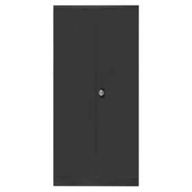 Wolfstahl Büro Stahlschrank - Aktenschrank Anthrazit abschliessbar 92x42x195cm, aufgebaut