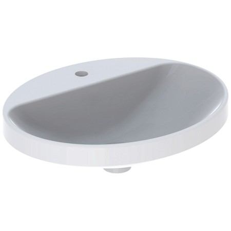Geberit VariForm Einbauwaschtisch 55 x 45 cm, oval, mit Hahnlochbank