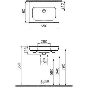 Meuble vasque VitrA S20 65 cm
