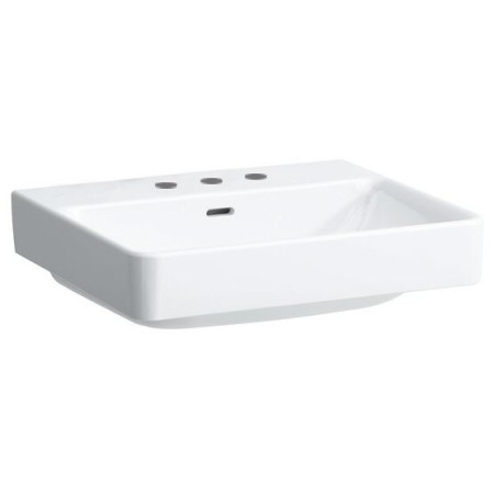 LAUFEN PRO S Aufsatzwaschtisch 55 cm mit 3 Hahnlöchern und Überlauf