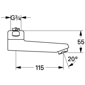 GROHE Gussauslauf, schwenkbar