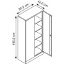 Wolfstahl Büro Stahlschrank - Aktenschrank Anthrazit abschliessbar 92x42x195cm, aufgebaut