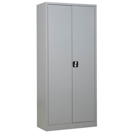 Wolfstahl Büro Stahlschrank - Aktenschrank Lichtgrau abschliessbar 80x38x195cm, aufgebaut