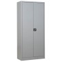 Wolfstahl Büro Stahlschrank - Aktenschrank Lichtgrau abschliessbar 80x38x195cm, aufgebaut