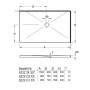 Villeroy & Boch Subway Infinity Duschwanne 90 x 70 cm für Eck-Einbau rechts
