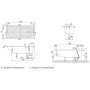 Villeroy & Boch Oberon Solo Badewanne 160 x 75 cm, Combipool Comfort, Technik Position 1, mit Trio Ablaufgarnitur