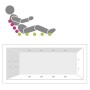 Villeroy & Boch Aveo Badewanne 190 x 95 cm, Combipool Entry, Technik Position 1, mit Trio Ablaufgarnitur