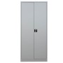 Wolfstahl Büro Stahlschrank - Aktenschrank Lichtgrau abschliessbar 80x38x195cm, aufgebaut