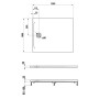 LAUFEN PRO Marbond Duschwanne 120 x 100 x 3,3 cm