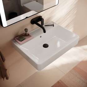 hansgrohe Xanuia Q Waschtisch 650/480 ohne Hahnloch mit Überlauf, SmartClean