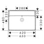 hansgrohe Xanuia Q Waschtisch 650/480 ohne Hahnloch mit Überlauf, SmartClean