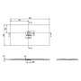 Villeroy & Boch Squaro Infinity Duschwanne, 150 x 75 x 4 cm