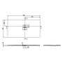 Villeroy & Boch Squaro Infinity Duschwanne, 170 x 90 x 4 cm