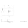 Villeroy & Boch Squaro Infinity Duschwanne, 90 x 75 x 4 cm