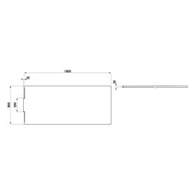 Receveur de douche LAUFEN NIA 180 x 80 cm