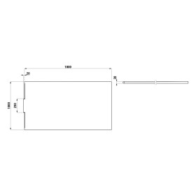 LAUFEN NIA Duschwanne 180 x 100 cm