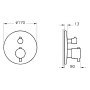 VitrA Origin Wannenfüll- und Brausethermostat, Unterputz
