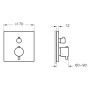 VitrA Root Square Thermostat-Wannenfüll- und Brausearmatur für Unterputz