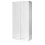 Wolfstahl Büro Stahlschrank - Aktenschrank Verkehrsweiss abschliessbar 92x42x195cm, aufgebaut