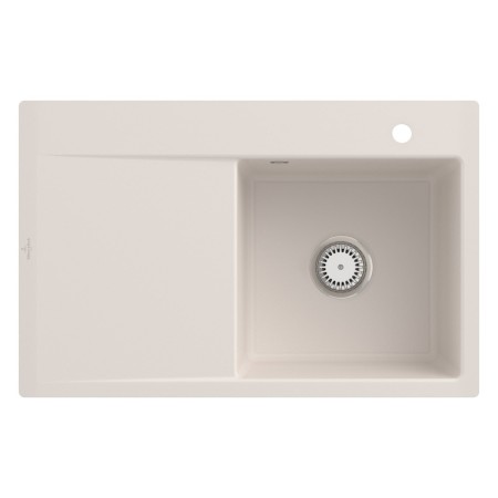 Villeroy & Boch Subway Style 45 FLAT flächenbündige Spüle, Ablaufgarnitur mit Handbetätigung, Becken rechts
