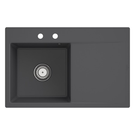 Villeroy & Boch Subway Style 45 FLAT flächenbündige Spüle, Ablaufgarnitur mit Handbetätigung, Becken links