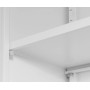 Wolfstahl Büro Stahlschrank - Aktenschrank Verkehrsweiss abschliessbar 92x42x195cm, aufgebaut