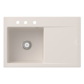 Villeroy & Boch Subway Style 45 Einbauspüle, Ablaufgarnitur mit Handbetätigung, Becken links