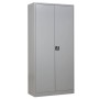 Wolfstahl Büro Stahlschrank - Aktenschrank Lichtgrau abschliessbar 92x42x195cm, aufgebaut
