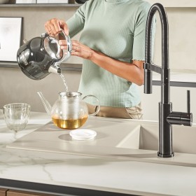 Lavello incasso Villeroy & Boch Subway Style 45, Scolapiatti con comando manuale, Vasca a sinistra