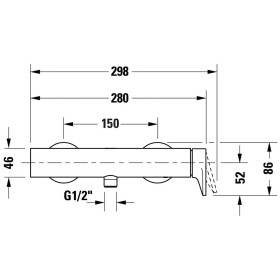 Duravit Tulum Einhebel-Brausemischer, Aufputz