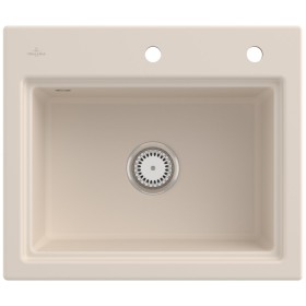 Villeroy & Boch Subway Style 60 S FLAT flächenbündige Spüle, Ablaufgarnitur mit Handbetätigung, inkl. Abtropfgitter
