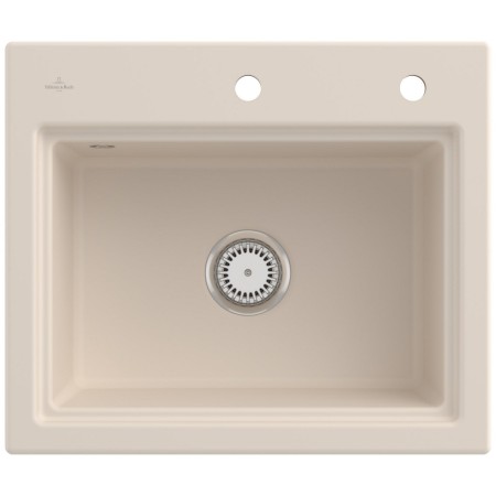 Villeroy & Boch Subway Style 60 S FLAT flächenbündige Spüle, Ablaufgarnitur mit Handbetätigung, inkl. Abtropfgitter
