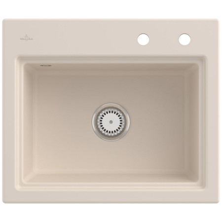 Villeroy & Boch Subway Style 60 S FLAT flächenbündige Spüle, Ablaufgarnitur mit Handbetätigung, inkl. Abtropfgitter