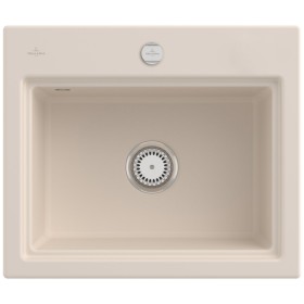 Villeroy & Boch Subway Style 60 S FLAT flächenbündige Spüle, Ablaufgarnitur mit Excenterbetätigung, inkl. Abtropfgitter