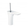 Hansgrohe PuraVida Einhebel-Waschtischmischer 110 mit Zugstangen-Ablaufgarnitur, weiss/chrom