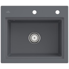 Villeroy & Boch Subway Style 60 S Einbauspüle, Ablaufgarnitur mit Handbetätigung, inkl. Abtropfgitter
