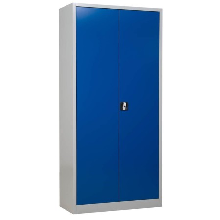 Wolfstahl Büro Stahlschrank - Aktenschrank Enzianblau abschliessbar 92x42x195cm, aufgebaut
