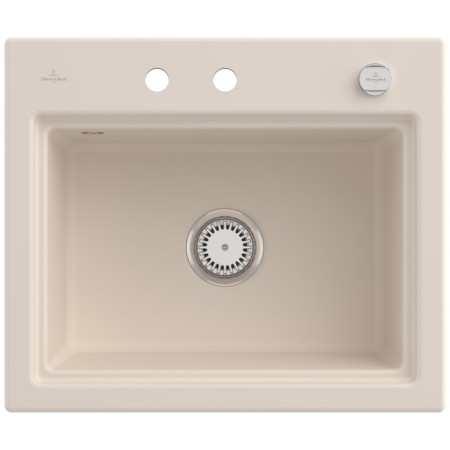 Villeroy & Boch Subway Style 60 S FLAT flächenbündige Spüle, Ablaufgarnitur mit Excenterbetätigung, inkl. Abtropfgitter