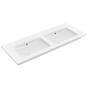 Meuble double vasque Villeroy & Boch Venticello 130 x 50 cm, sans trou de robinet, avec trop-plein