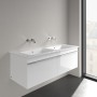 Villeroy & Boch Venticello Schrank-Doppelwaschtisch 130 x 50 cm, ohne Hahnloch, mit Überlauf