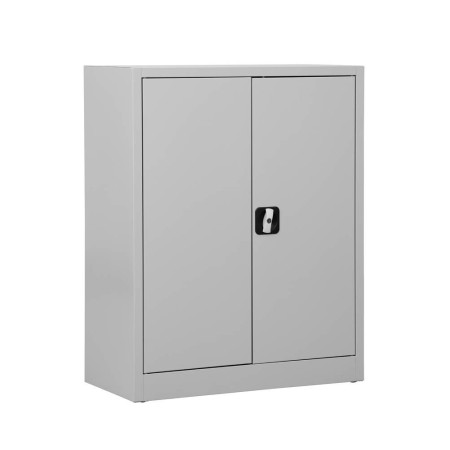 Wolfstahl Büro Stahlschrank - Aktenschrank Lichtgrau abschliessbar 80x38x100cm, aufgebaut