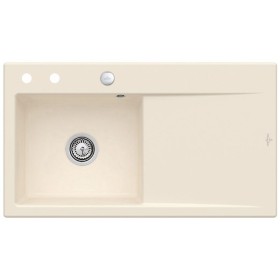 Villeroy & Boch Subway Style 50 FLAT flächenbündige Spüle, Ablaufgarnitur mit Excenterbetätigung, Becken links