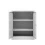 Wolfstahl Büro Stahlschrank - Aktenschrank Lichtgrau abschliessbar 80x38x100cm, aufgebaut