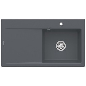 Villeroy & Boch Subway Style 50 FLAT flächenbündige Spüle, Ablaufgarnitur mit Handbetätigung, Becken rechts