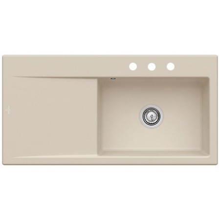 Villeroy & Boch Subway Style 60 Einbauspüle, Ablaufgarnitur mit Handbetätigung, Becken rechts
