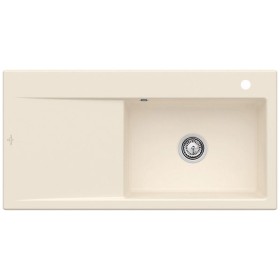 Villeroy & Boch Subway Style 60 FLAT flächenbündige Spüle, Ablaufgarnitur mit Handbetätigung, Becken rechts
